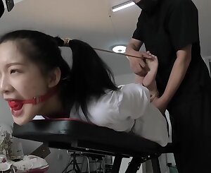 Asian Model restrain bondage & kittle