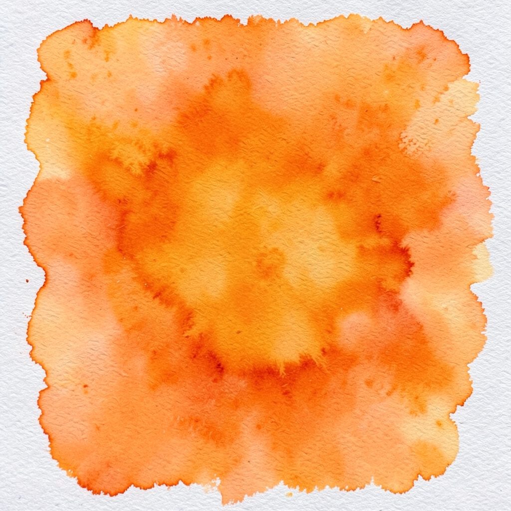 High-contrast watercolour in jet black and stark white with amber slashes, conveying raw intensity